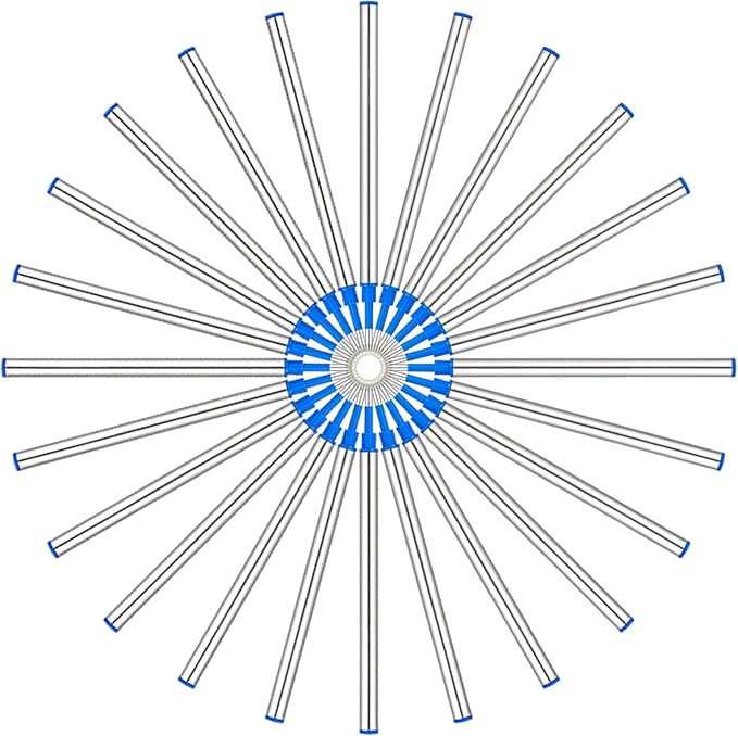 HeTaoCat Gel Rollerball Pen Refills, Roller Ball Fine Point 0.5mm, Black Ink Refill Pack of 5 - Replaceable Ballpoint Pen Refills Medium Point (Blue)