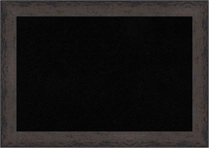 Amanti Art Black Cork Board for Wall, 15x21 Vision Board with Black Wood Frame, Small Corkboard Office Decor for Home Organization, Modern Corkboard Pinboard to Display Items for Home Organization in