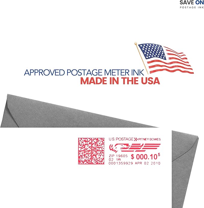 Save On Postage Ink 765-9 Compatible PB 765-9 SendPro MailStation Postage Meter Ink - Compatible PB Postage Meter Ink Cartridge for DM 300c, 400c, 450c and 475c | 2 Pack