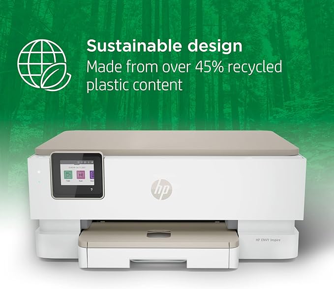 HP ENVY Inspire 7255e Wireless Color Thermal Inkjet Printer, Print, scan, copy, Easy setup,Mobile printing, Best-for-home, 3 month Instant Ink trial included