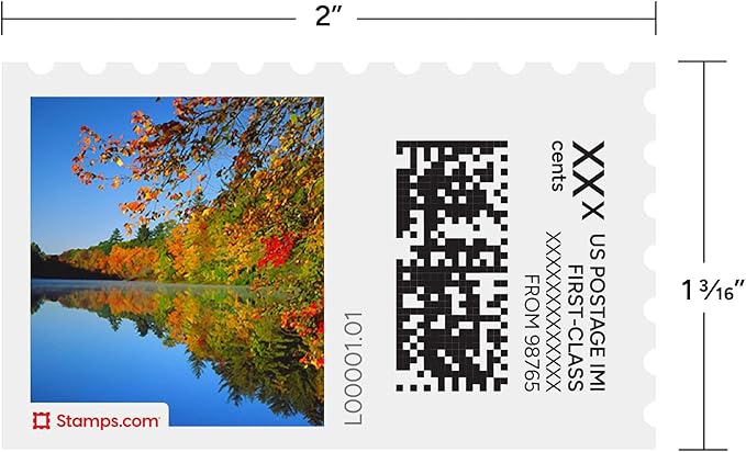 Fall River NetStamps 120-Pack (5 Sheets) Printable Postage Labels (Stamps.com Subscription Required) - Print Approved Postage - Inkjet & Laser Printers - Business, Personal, Home