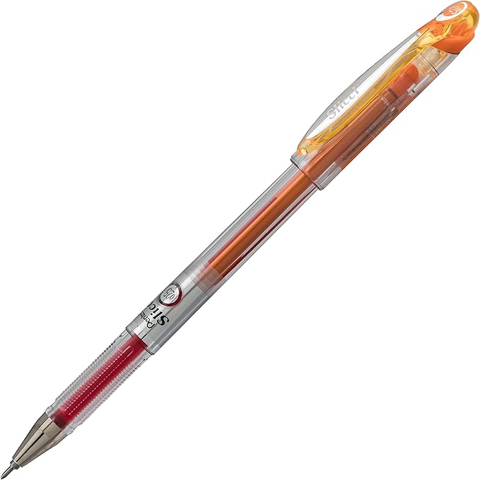 Pentel Arts Slicci 0.25 mm Extra Fine Gel Pen, Orange Ink, 1 Pack (BG202BPF1)