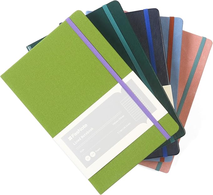 Lined Journal Notebook, A5,244 Pages, PU Leather Hardcover, 100gsm Thick Paper, Professional Notebook for Writing, Office & Work(Midnight Blue)