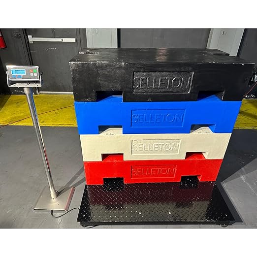 SellEton Non-NTEP Floor Scales, Accurate Pallet Scales with Smart Digital Indicator for Warehouse Shipping and Medium Duty Industrial Weighing (5' x 5') (60" x 60" | 10.000 lb x 1 lb)