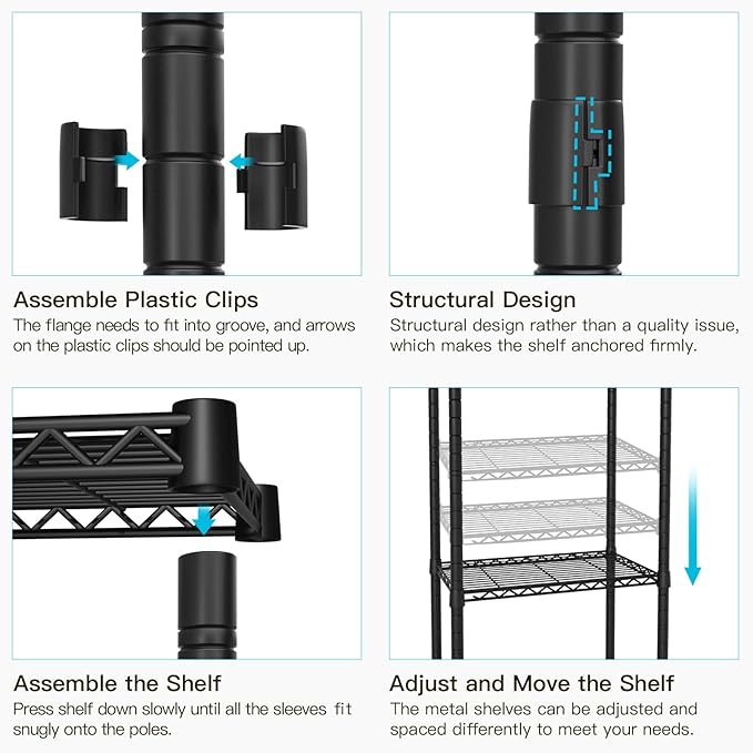 P1 Plus Rolling Clothes Rack, 22mm Diameter Heavy Duty Garment Rack with Wheels, Portable Closet Wardrobe with Double Rods, 45" W x 17.7" D x 80.5" H, Max Load 524 LBS, Black