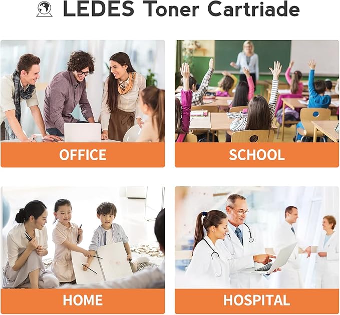LEDES C8030 Toner Cartridge Replacement for Xerox Altalink C8030 C8035 C8045 C8055 C8070 006R01697 006R01698 006R01699 006R01700, 26,000 Extra High Capacity Toner Cartridge (4 Packs, BCMY)