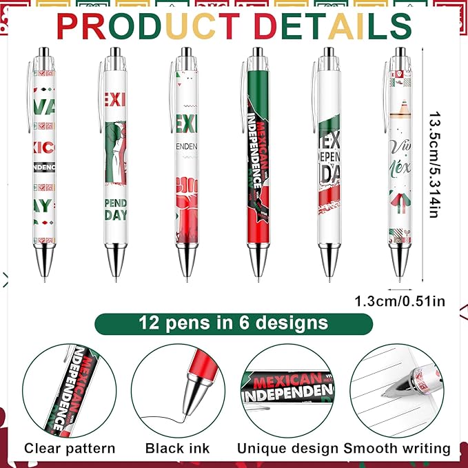 24PCS Mexican Independence Day Mini Spiral Notepad and Pen Set,Viva Mexico Independence Journals Fiesta Ballpoint Pen Pocket Notepad Bulk Gifts Supplies for Dia De La Independencia Party