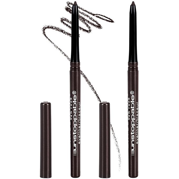 Maybelline Unstoppable Waterproof Mechanical Brown Eyeliner Pencil, Easy to Apply, Smooth Glide, Up to 24 Hour Wear, Espresso, Pack of 2