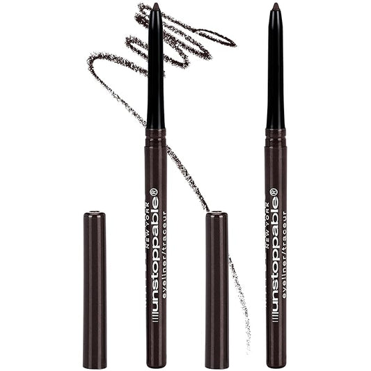Maybelline Unstoppable Waterproof Mechanical Brown Eyeliner Pencil, Easy to Apply, Smooth Glide, Up to 24 Hour Wear, Espresso, Pack of 2