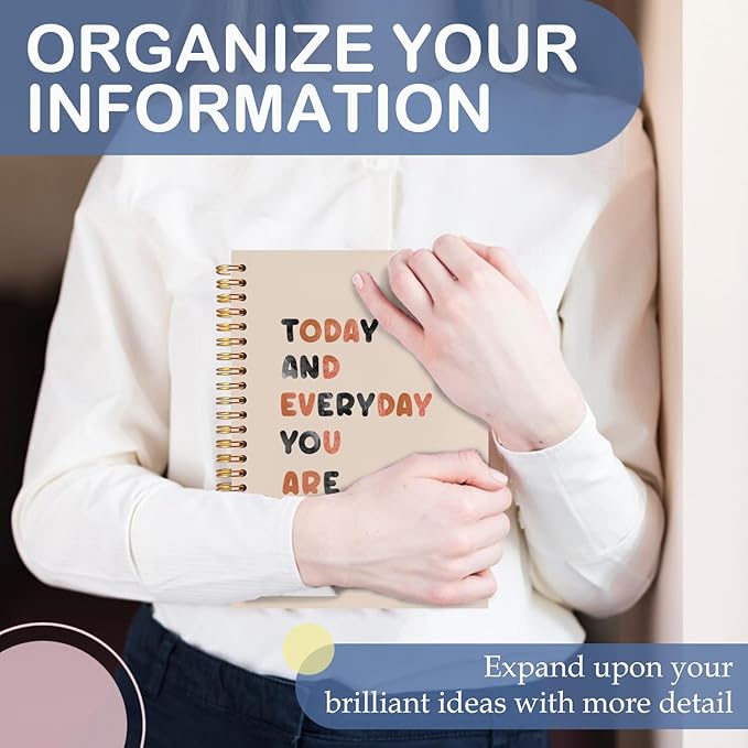 SNNDER Mental Health Motivational Spiral Notebooks, Inspirational Journaling Notebook, Positive Affirmation Journal Notebooks for Writing, You Are Loved Gifts for Kids Women, 5.5x8.3 Inch