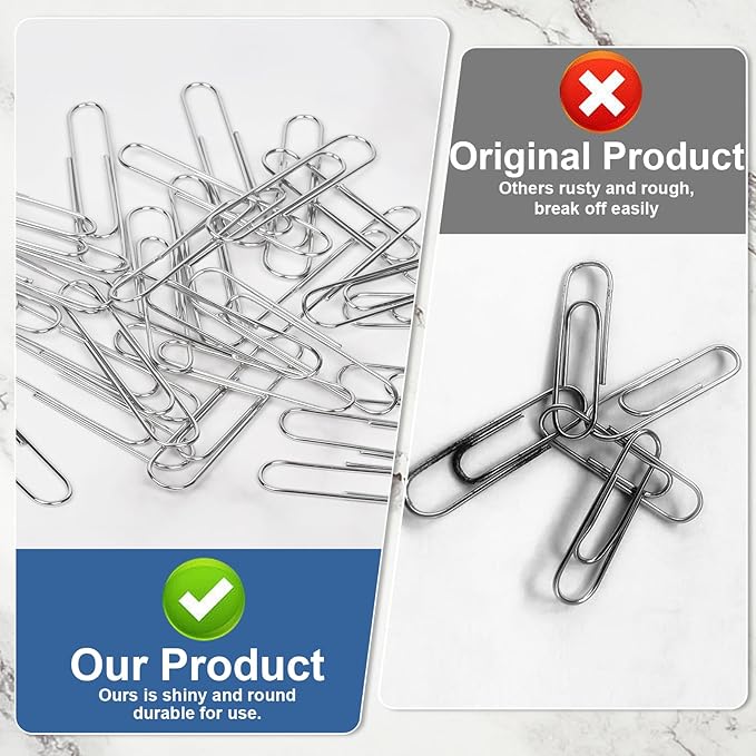 Jumbo Paper Clips,Large PaperClips,320 Pcs Paperclip,Extra Large Paper Clips for Paperwork,Home, School and Office Supplies.