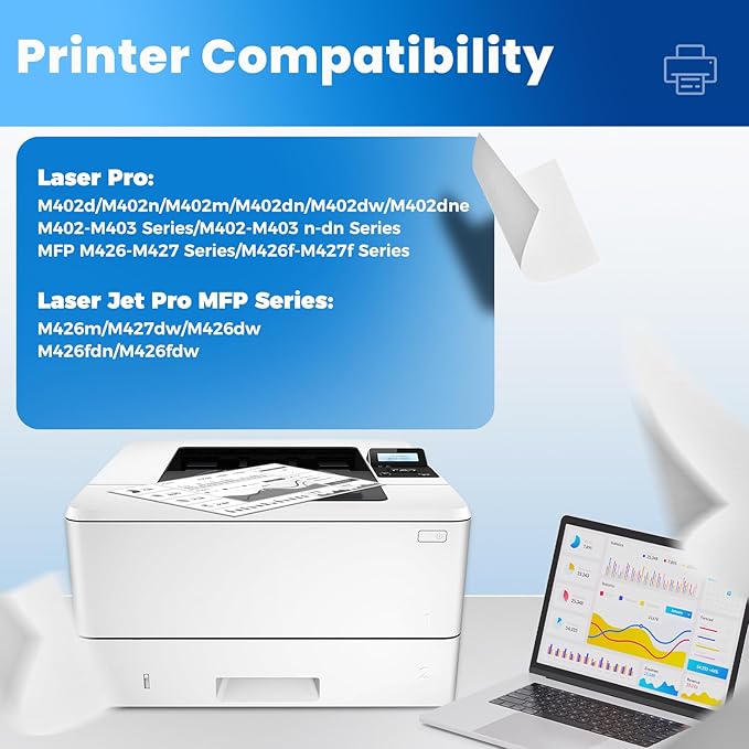 26A Black Toner Cartridge CF226A Compatible for HP 26A 26X Black Toner Cartridge Replacement HP26A Works with Laser Jet pro M402n M426fdw M402dn M402dw M402m Pro MFP M427dw M426dw M426fdn, 1 Pack