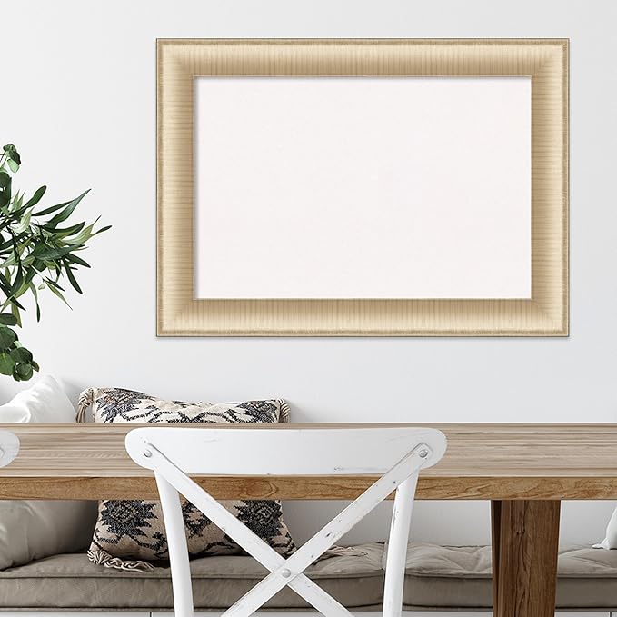 Amanti Art White Cork Board for Wall, 21x29 Vision Board with Gold Frame, Medium Corkboard Office Decor for Home Organization, Casual Corkboard Pinboard to Display Items for Home Organization in