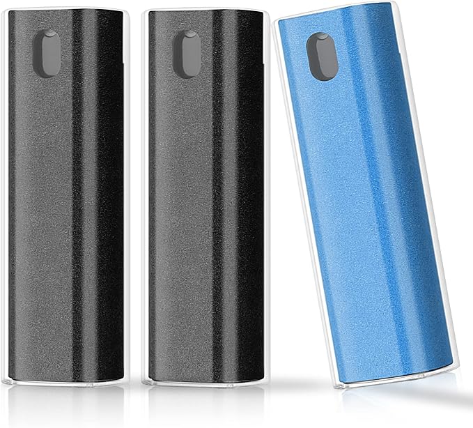 3 Pcs Fingerprint Proof Screen Cleaner, 3 in 1Touchscreen Mist Cleaner Spray Wipe Screen Cleaner Soft Fiber Flannel, Safe for All Phones Glasses Tablet Laptop TV Watch Screens(Blue)