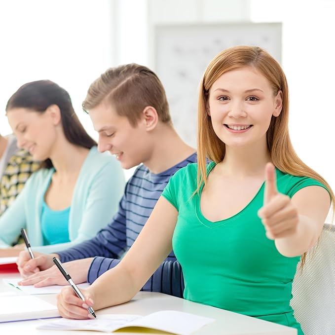 Beieverluck 60 Pieces Roller Ball Pens Black Liquid Ink Rollerball Pens 0.5mm Fine Point Smooth Writing Pens for Writing Journaling Taking Notes School Office