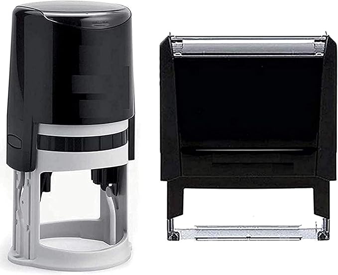 Custom Logo Stamp - Personalized Business Image Stamper 7/8" x 2-3/8" (Black)