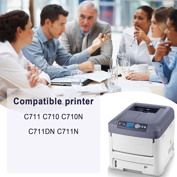 1 Pack Black 44318604 Compatible C711 Toner Cartridge, Replacement for OKI C711 (44318604) - Compatible with: C711 C710 C710N C711DN C711N Printer | Up to 12,000 Pages 1 Each