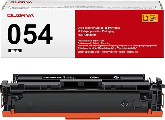 054 Black Toner Cartridge - Compatible Replacement for Canon 054 054H Toner, Works with Canon Color imageCLASS MF642Cdw Toner Cartridges, MF644Cdw, MF641Cdw, MF644Cdw, LBP622Cdw Laser Printer (1-Pack)