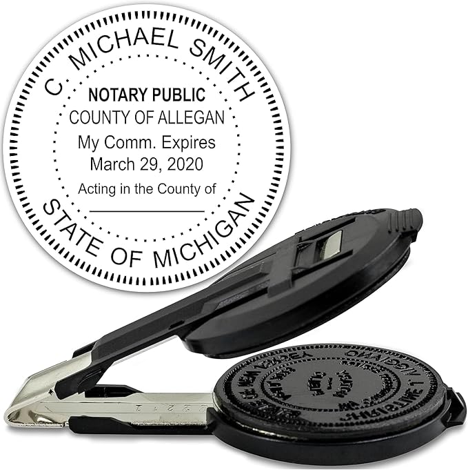 MaxMark Insert Only for Notary Seal Round Embosser for Michigan State