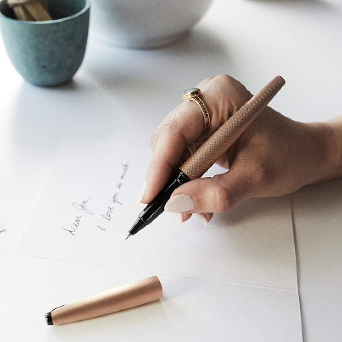 Cross ATX Refillable Fountain Presented in a Luxury Gift Box - Medium Point, Black Ink, Sandblasted Titanium Gray