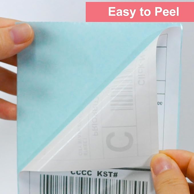 L LIKED 2 Rolls 4" x 6" Thermal Labels with 250 Labels/Roll - Compatible with Zebra & Rollo Printer Blank Direct Thermal Shipping Labels