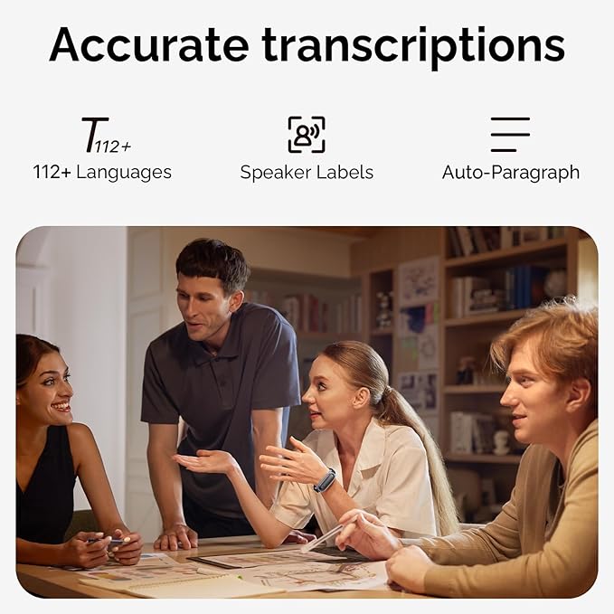NotePin AI Voice Recorder, Voice Recorder with Adjustable Wearable Strap, Transcribe & Summarize with AI Technology, 64GB Memory