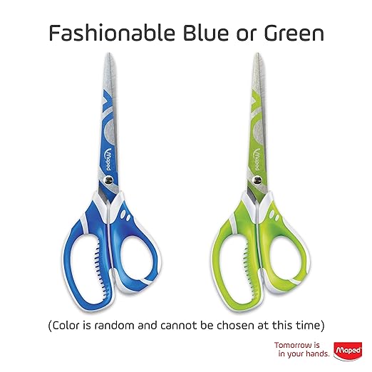 Maped - Zenoa Fit Soft Grip Student 7 Inch Scissors - Comfortable - Fashionable