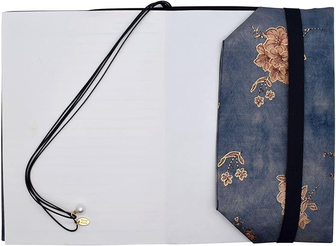 BLBMH A5 Book Covers for Paperbacks Book Cover Fit for 5.5x8.3 inch Adjustable Book Sleeve Cover for A5 Diary Books Fabric Softcover Protector for Notebook - Flower 3 Blue