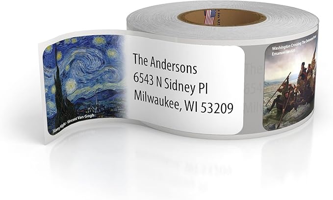 Customized Personalized Address Labels - Made in The USA by Kenco (Famous Art, 250 Labels)