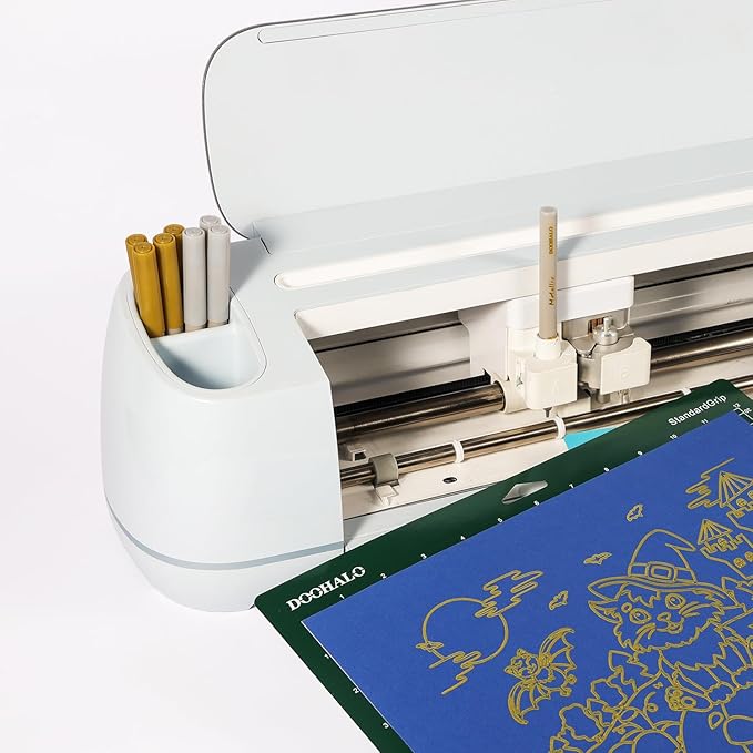 DOOHALO Metallic Pens Gold Silver Marker Compatible with Cricut 3/Maker/Explore 3/Air 2/Air Machine 1.0 Medium Point Tips for Drawing Writing