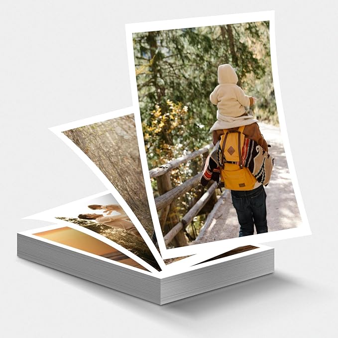 8" x 10" Photo Paper for Inkjet & Laser Printers - Extra Thick, High Gloss for Full Color Printing - Premium White Glossy, Instant Dry Paper for Everyday Pictures, Albums - 50 Sheets per Pack