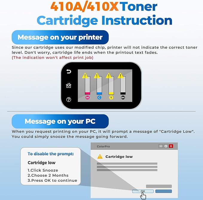 410A Toner Cartridges Color Laser Jet Pro M452 MFP M477 M377 series Compatible for HP 410A 410X Toner Cartridges 2 Pack for HP410A for Color Pro M452dw M452nw MFP M477fdw M477fnw M452dn M377dw M477fdn