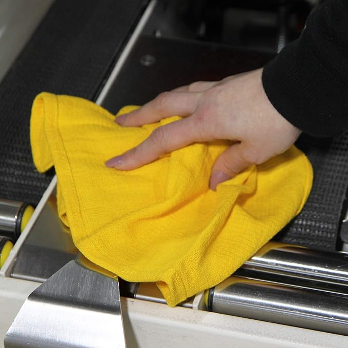 Arkwright Surgical Huck Towels - (Bulk Case of 120) Lint Free & Highly Absorbent Pre-Treated Cotton Cleaning Cloths, Perfect for Medical, Auto Detailing, Window, and Shop, 16 x 26 in, Yellow