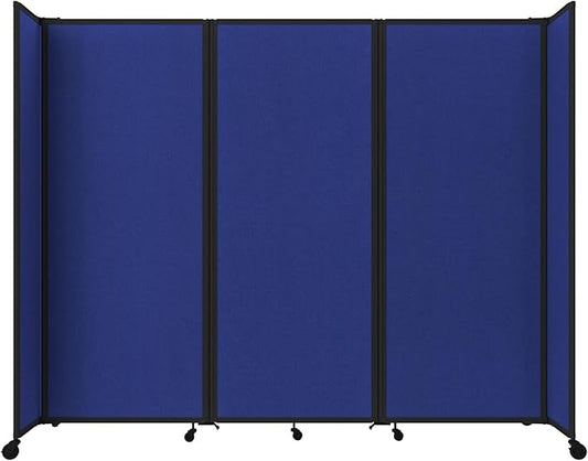 Versare Room Divider 360 Portable Wall Partition | Folding Panels | Large Freestanding Divider | Locking Wheels | Temporary Room Separator
