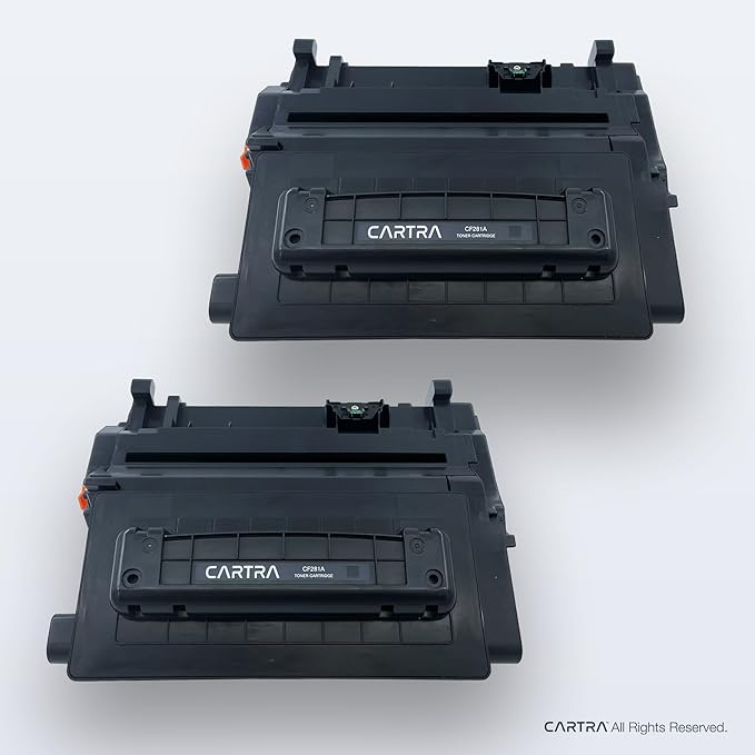 CARTRA 81A 2 Pack Toner Cartridge for HP Laserjet Enterprise M604dn M604n M604 M605dh M605dn M605n M605x M605 M606dn M606x M606 MFP M630f M630h Flow M630z M630 Printer Series 81X CF281A Black