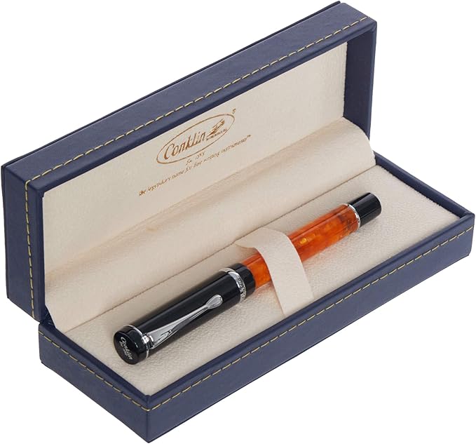 Conklin Duragraph Fountain Pen Purple Nights - Stub Nib, Premium Writing Instrument for Calligraphy & Signatures
