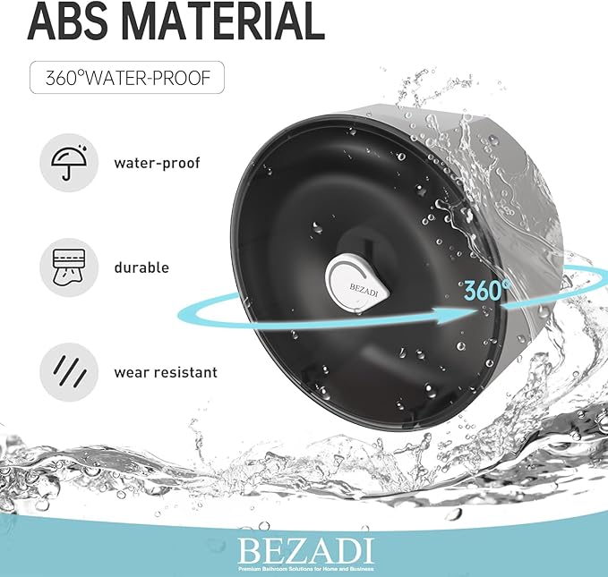 Paper Towel Dispenser Wall Mount, Key Lock Jumbo Roll Toilet Paper Dispenser Commercial Household Large Capacity Paper Holder, Black