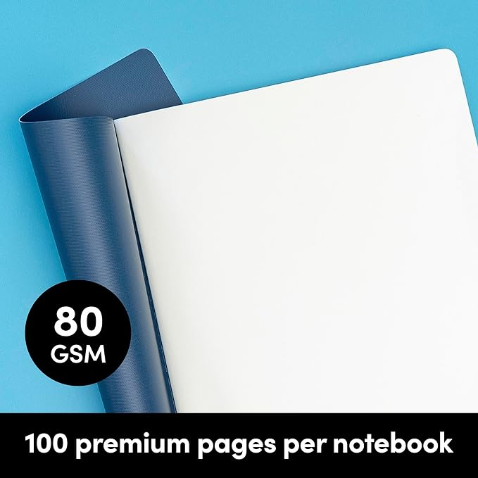 PAPERAGE Soft Cover Blank Journal Notebook, 2 Pack, (Blush), 100 Pages, Large 7.5 inches x 9.5 inches, Ideal for Sketch Book, Note Taking & Travel Journal