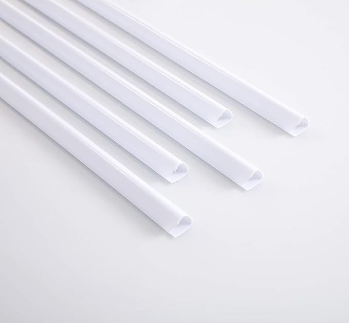 BNC Slide and Grip Binding Bars, 1/8 inches, White Color, Letter Size Pack of 100, 15 to 20 Sheet Capacity, Round Corner (1/8 Inches, White)