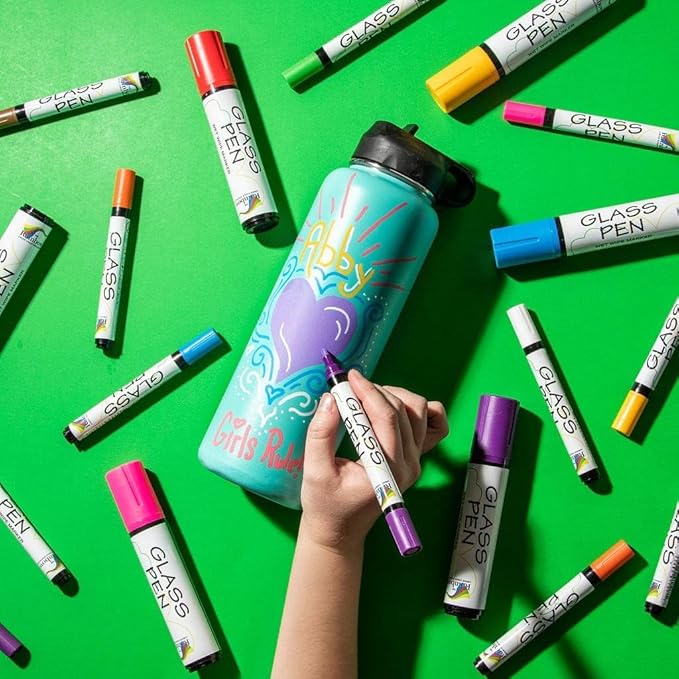 Glass Pen Window Marker: Liquid Chalk Pens for Glass, Whiteboard Markers with Washable Paint - Graduation, Car Windows, Mirror Pen, Storefront, Wedding, Party (3 Pens - Black & White - Jumbo Tip)