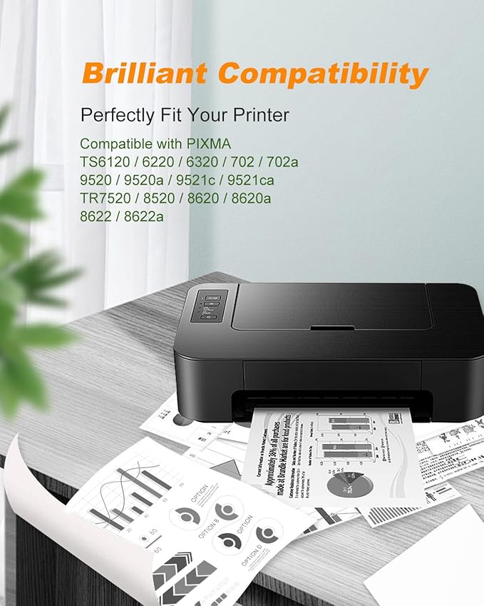 MILEKO 280XXL Black Ink Cartridges Replacement for Canon 280 281 Ink Cartridges Work with Canon TR8620a TS9521C TS9120 TS6220 TR7520 TR7620A TR8520 TS6320 TS9520A TS702A TS8220 TS8320 Pinter (2 PGBK)