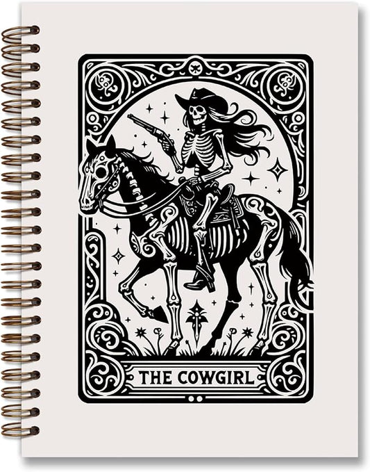 Tarot Gothic Skull Spiral Notebook Journal,Gothic School Supplies,Gothic Hardcover Spiral Notebook Witchy Journal Supplies for Teen Girls Women,Trendy Hardcover Spiral Notebook,Gothic Gifts for Women