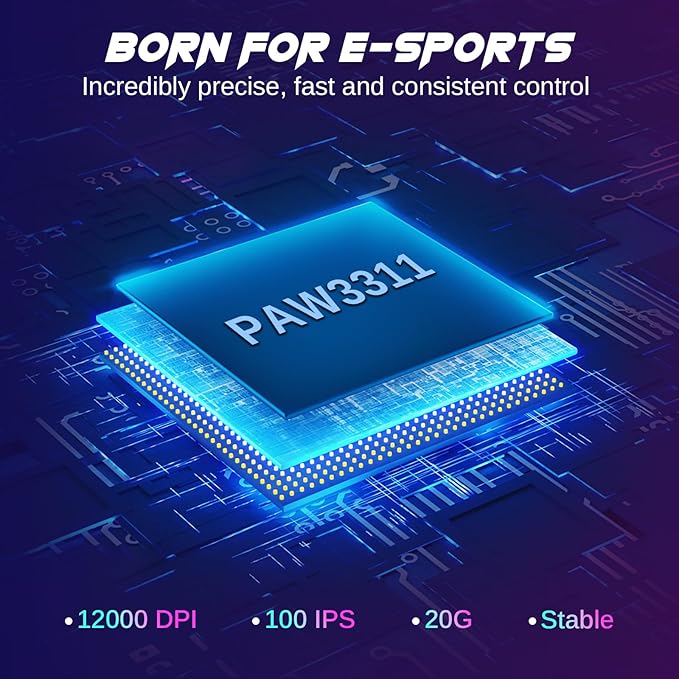 Redragon Wireless Gaming Mouse, Tri-Mode 2.4G/USB-C/Bluetooth Mouse Gaming, 12000 DPI, RGB Backlit, Fully Programmable, Rechargeable Wireless Computer Mouse for Laptop PC Mac, Black