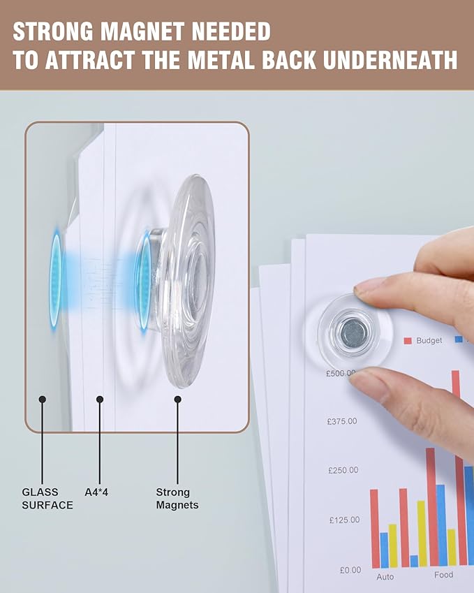 Magnetic Glass Whiteboard，72"x48" Wall Mounted Frameless Dry Erase Board for Office, Home & School White