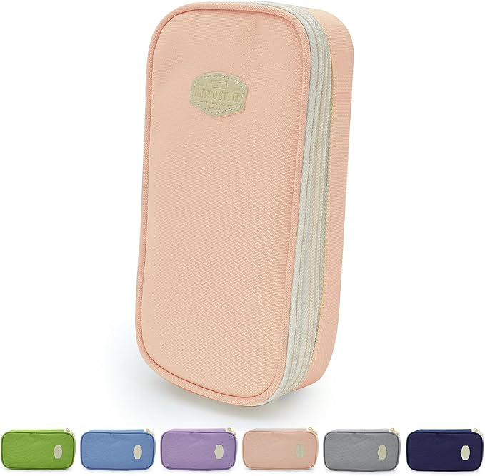 Large Capacity Pencil Case - Durable Zipper Aesthetic Pen Pouch, Big Storage Organizer for School, Office & Travel - Waterproof & Multi-Use (Pink)