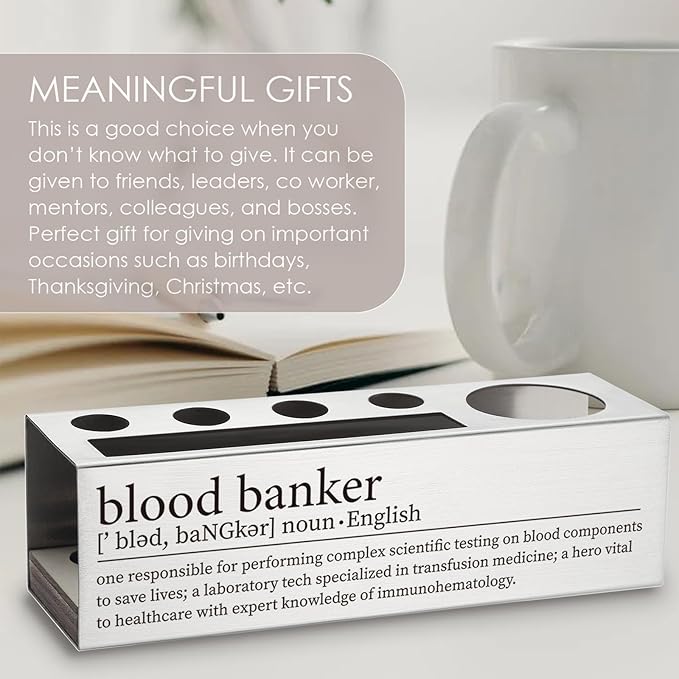 Blood Bank Gifts, Blood Bank Laboratory Desk Decor Pen Pencil Holders WCC36