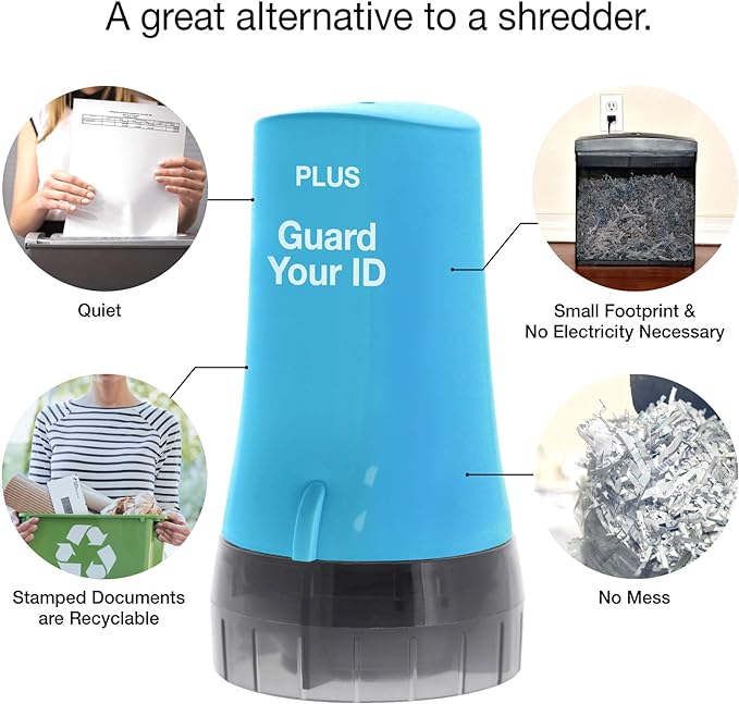 Plus The Original Guard Your ID Advanced Security Roller 2.0 for Identity Theft Prevention Stamping Turquoise