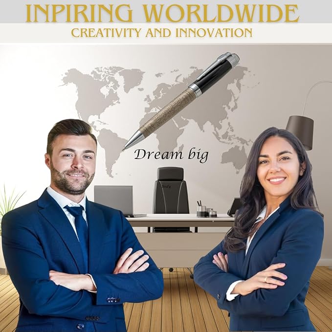 S&R Somit Fancy Pen for Men with Gift Box - Valuable Luxury Pen for Business and Office, Executive Gift for Family & Friends - Special Engraving & Led Decorative Box (BLACK SILVER)