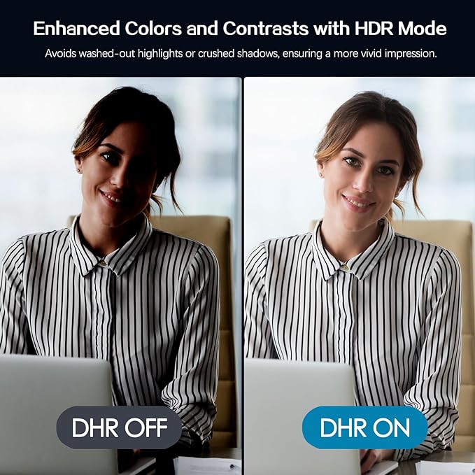 Angetube AI Webcam for PC - 1080p/2K@60FPS HD Web Camera with Remote Control, 8X Digital Zoom Webcam, Privacy Cover, TOF Auto Focus, HDR, USB 3.0 Web Cam Work with Zoom, Skype,Teams, Windows,Mac