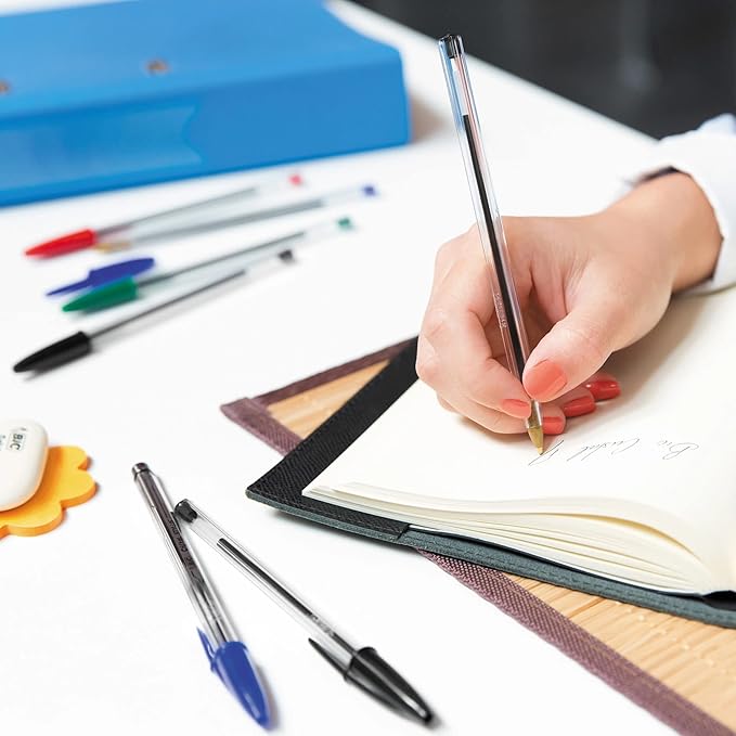 BIC Cristal Xtra Smooth Black Ballpoint Pens, Medium Point (1.0mm), 500-Count Box, Extra Smooth and Reliable Ballpoint Pens